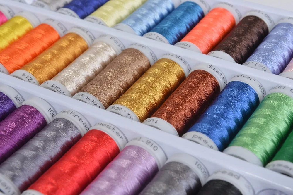 32 Brother Colors Machine Embroidery Thread with Embroidery Stabilizer 10 yards For Most Home Embroidery Sewing Machines