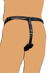 Strap-on Butt Plug And Dildo Harness. Strapon Leather Chastity Panties,BDSM Bondage,Sex Toys For Men