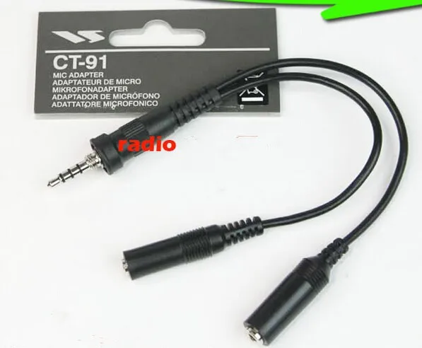 

New CT-91 two pin microphone adapter cable CT91 VX-7R VX-6