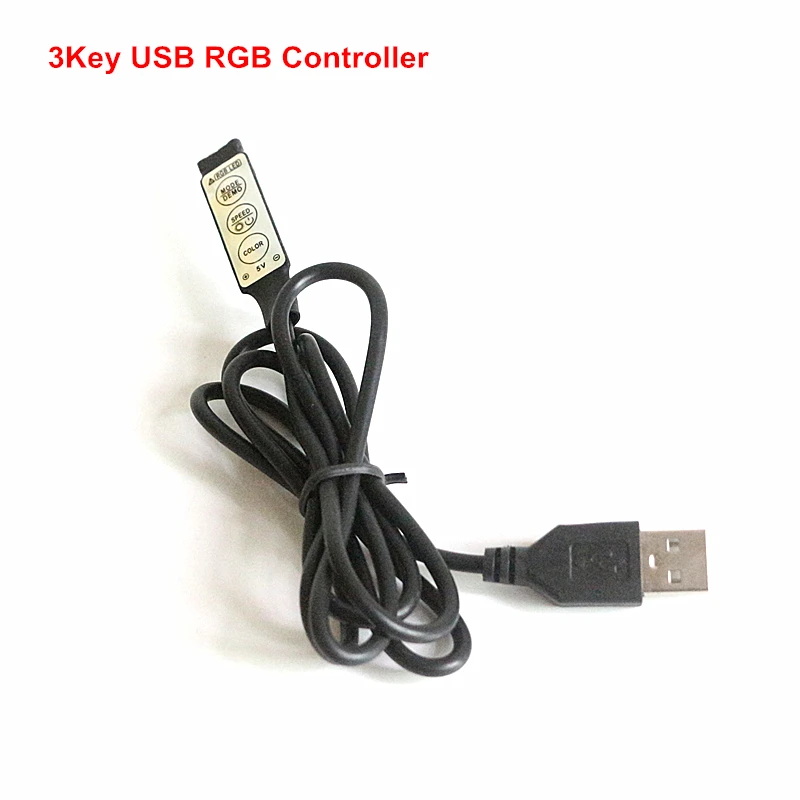 DC 5V 12V 24V 12A USB RGB LED Controller 3Key / 24Key IR / 44Key IR / 17Key RF Remote RGB Dimmer For 5V USB RGB LED Strip light