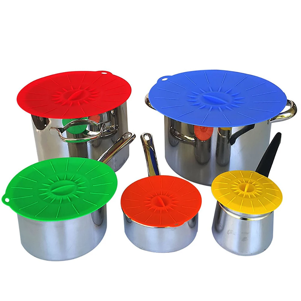 Silicone Lids 4, 6, 8, 10, 12 inch. Use your Suction Lids as Food Covers, Bowl Covers, Microwave Covers - Skillet or Pan Lids