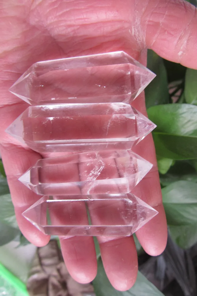 8PCS Natural Clear Quartz Crystal Double Terminated Points Healing 259.8g