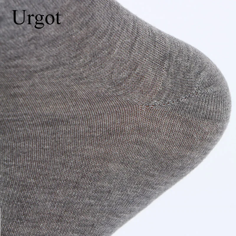 Urgot 5 Pairs Large Big Plus Size 46,47,48 Mens Socks Business Casual Ankle Socks All-match Pure Color Cotton Calcetines Hombre