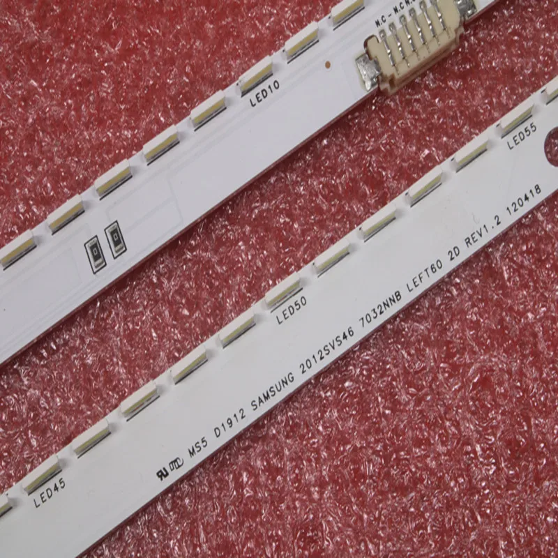 Új 2 pcs/set 60LED 572mm ledes backlight csík számára samsung UE46ES5500 Ródli 2012SVS46 7032NNB RIGHT60 LEFT60 2ds