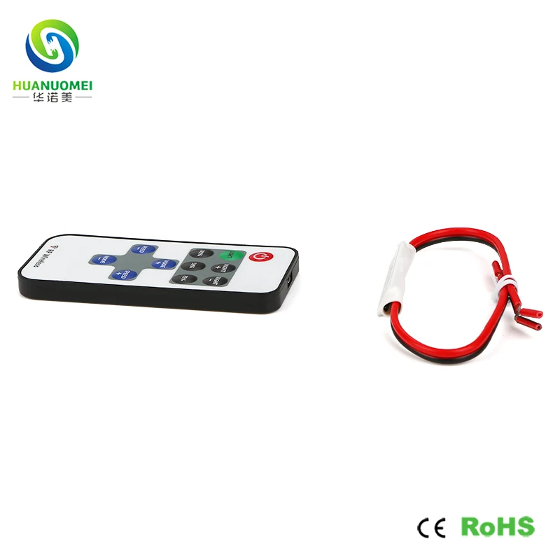 عالية الجودة تيار مستمر 5 ~ 24 فولت وحدة تحكم لاسلكية صغيرة RF LED لون واحد باهتة لوحدة 5 فولت 12 فولت مصلحة الارصاد الجوية 3528 5050 شرائط مصباح