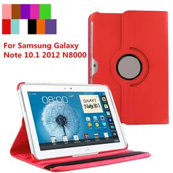 For Samsung Galaxy Note 10.1 2012 GT-N8000 N8000 N8010 N8020 Tablet Case 360 Rotating Bracket Flip Stand Leather Cover