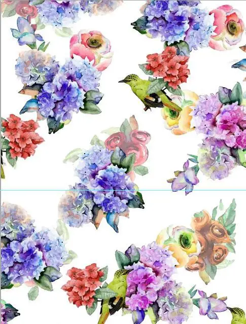 

LEO&LIN Small Floral 91 Chiffon European Yarn Air Layer Digital Printing Fabrics 50cm