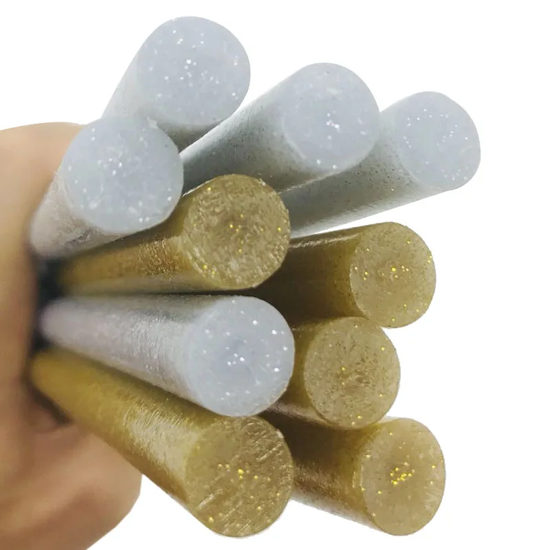 5pcs Gold or Sliver 11mm*200mm Hot Melt Glue Sticks For Glue Gun Craft Phone Case Album Repair Accessories Adhesive 11mm Sticks