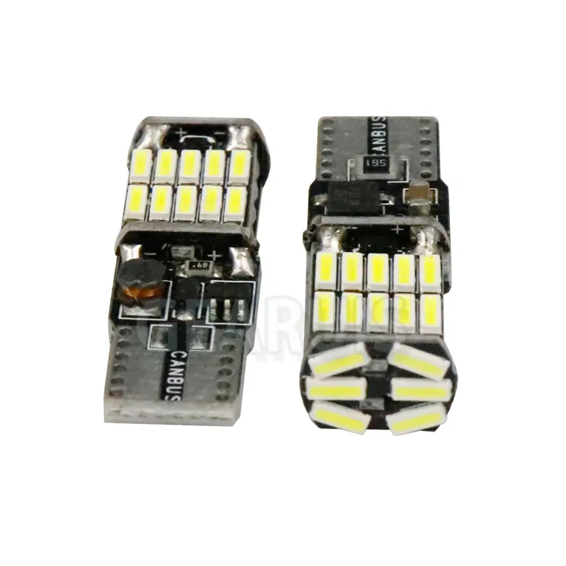 2pcs t10 w5w canbus 2.4W car interior light 194 501 led 26 4014 SMD Instrument Lights bulb lamp dome light no error 12V