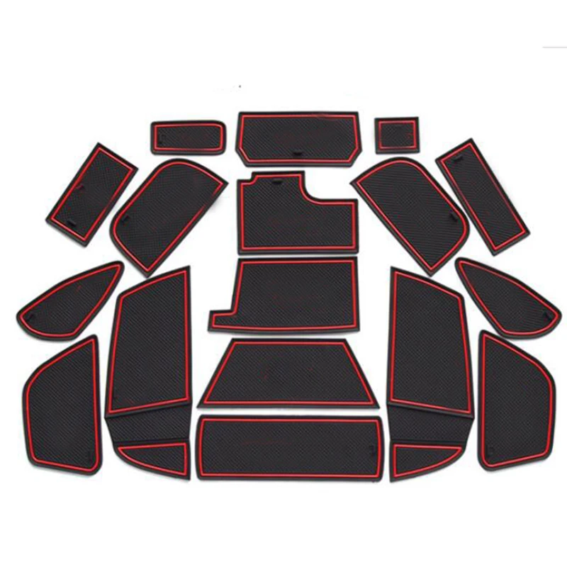 For Ford Focus 2015 2016 2017 anti slip mat Anti-Slip gate slot door pad Interior decoration car-styling acccessories sticky