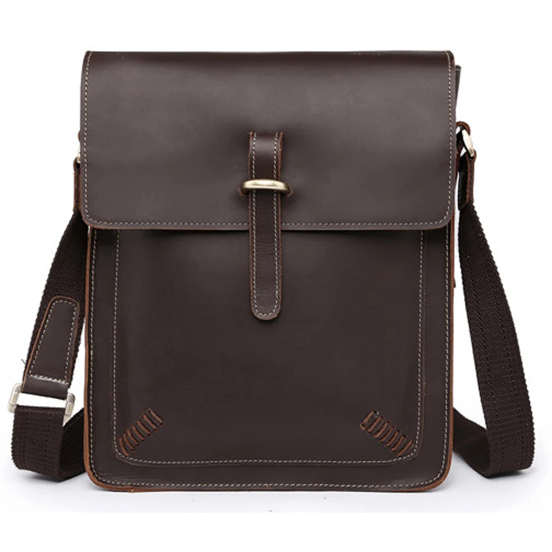 

Retro Brown Crazy Horse Leather Men Messenger Bags Men Genuine Leather Shoulder Bag Crossbody bag Fashion New 2015 Free Shipping