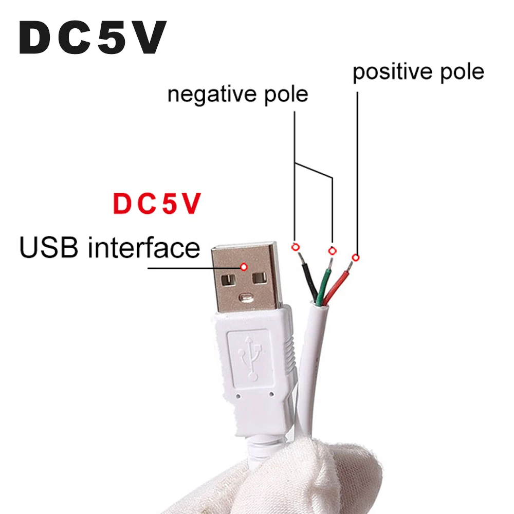 LED Dimmer DC5V USB Dimming Power Supply Extension Line Stepless Adjusted For LED Desk Lamp Wire Hanging Lamp Dimmable LED Bulb