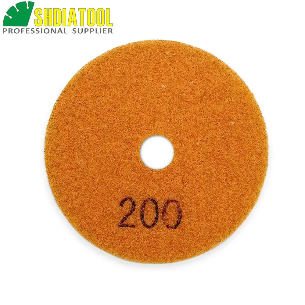 SHDIATOOL 7 Đường Kính 3 inch #200 Kim Cương Khô Miếng Đánh Bóng Đĩa Mài 80mm Nhựa Dán Kim Cương Dẻo CHÀ NHÁM ĐĨA