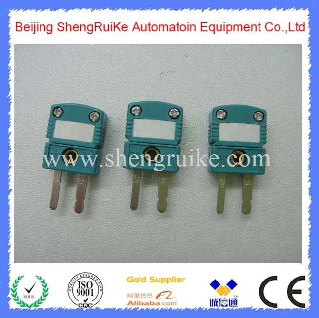 Imagem -05 - Mini Conector de Par Termoelétrico k Omega tipo Cor Verde Pino Liso Masculino e Fêmea