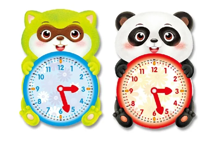 Baby Clock Teach Children To Learn Recognize A Child Time Timepiece Hour Minute Second Hand Band Aids Toys Educational Cartoon