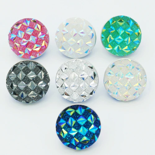 NS1009-10Pcs MIXed colorful protruding Square Cameo 18MM snaps buttons fit DIY charm snap bracelet necklace jewelry