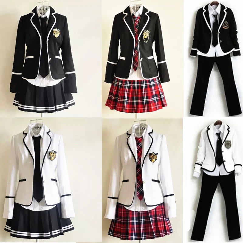 Student Langarm Chor Schuluniform Junior Hohe Schule Jungen und Studenten Studenten Japan und Südkorea JK Uniform Set