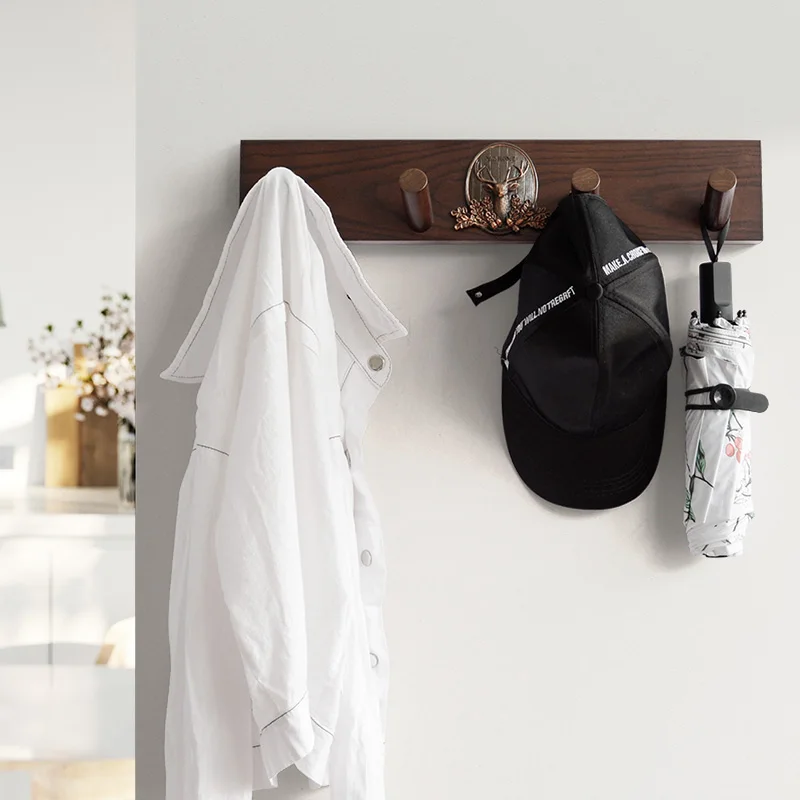 Wood Hook Kitchen hanger wall Decoration Living room Bedroom Towel hat clothes Handbage wall hanger hook