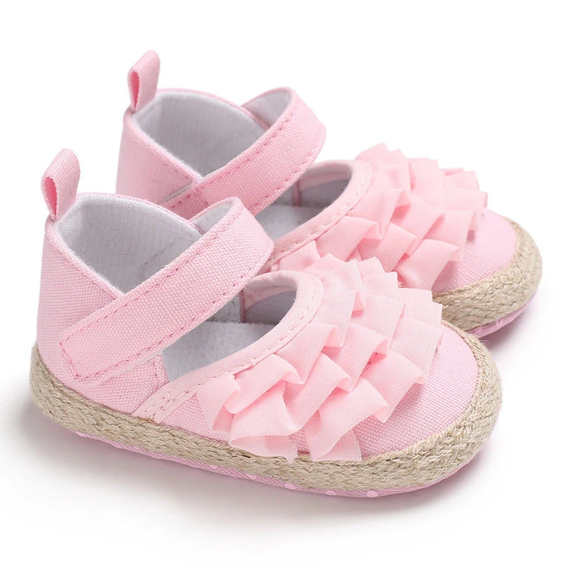 

Baby Shoes Newborn Infant Girl Princess Non-Slip Soft Sole Fabric Shoes First Walkers Crib Shoes Summer 0-24M