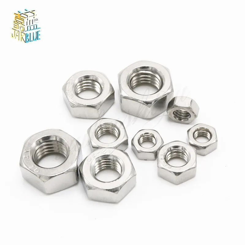 2pcs Anti-Threaded Nut  Left Nut  M4 M5 M6 M8 M10 M12 M14 M16 M18-M20 304 Stainless steel Anti-Nut / Anti-Tooth Nut  DIN934