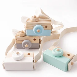 Let's make 1PC Baby Wooden Toy Camera Fashion Pendant Baby Kids Hanging Camer Prop Decoration Nordic Hanging Wooden Camera Toy