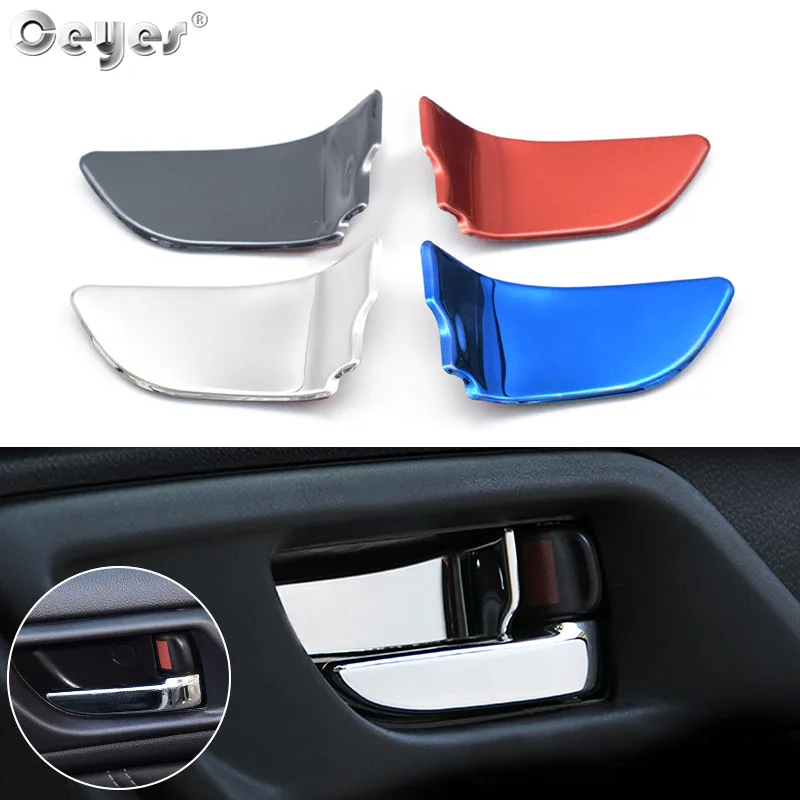 Ceyes Car Styling Interior Accessories Door Bowl Handle Cover Trim Sticker Fit For Subaru STI Forester Outback WRX Legacy XV BRZ