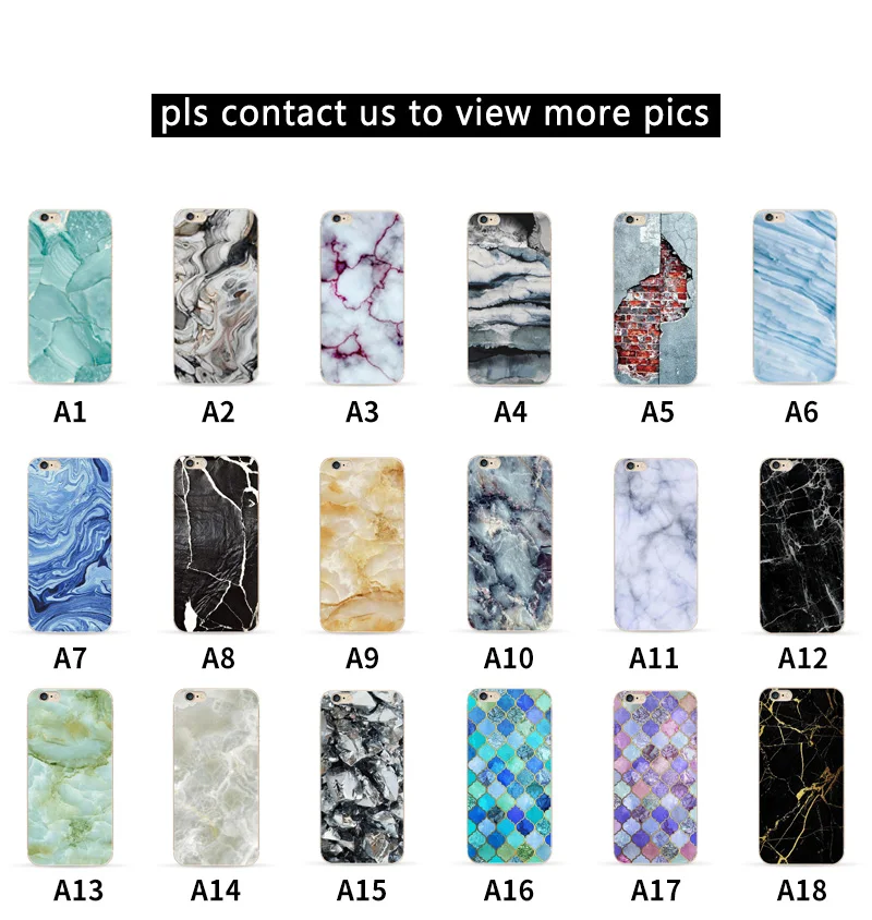 100 pcs Wholesale Marble Pattern Case Personalized Custom Design TPU Case For iPhone 7 7 plus  Customized Transparent TPU case