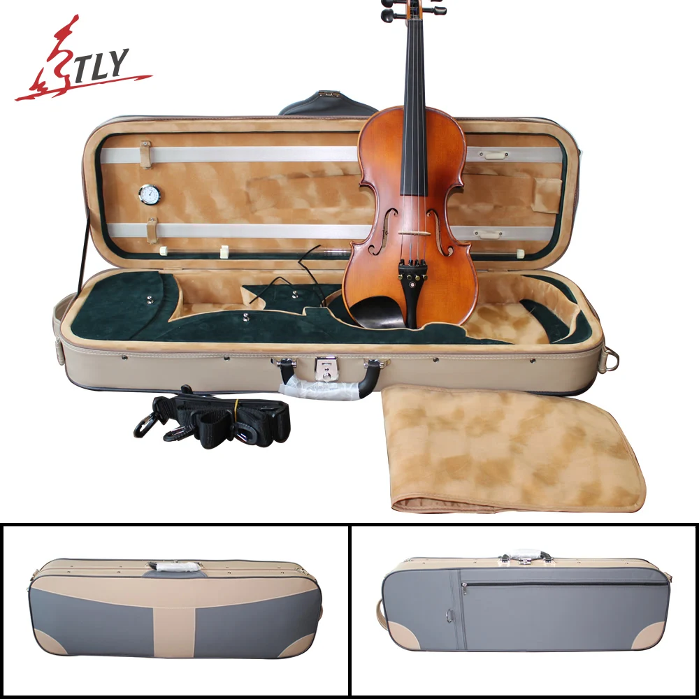 TONGLING New Artificial Leather Waterproof Violin Bag Hygrometer High-end  Violin Case4/4