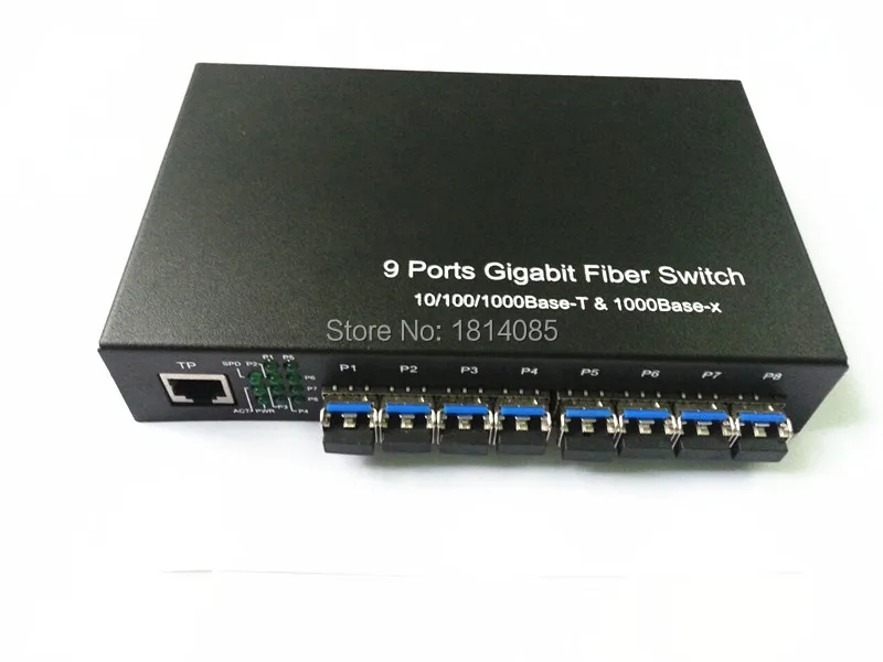 8*GIGA SFP+1*10/100/1000M TX ethernet fiber Ethernet with 8*1310nm 1000M SFP optical transceiver