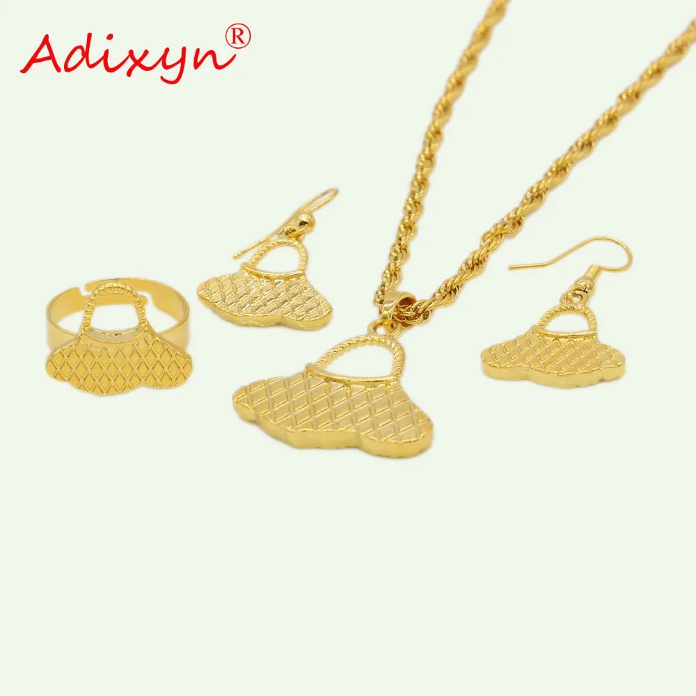 

Adixyn PNG Cute Bag Necklaces/Earrings/Ring/Pendant Jewelry Sets for Women's New Papua Guinea Fashion Jewelry N11013