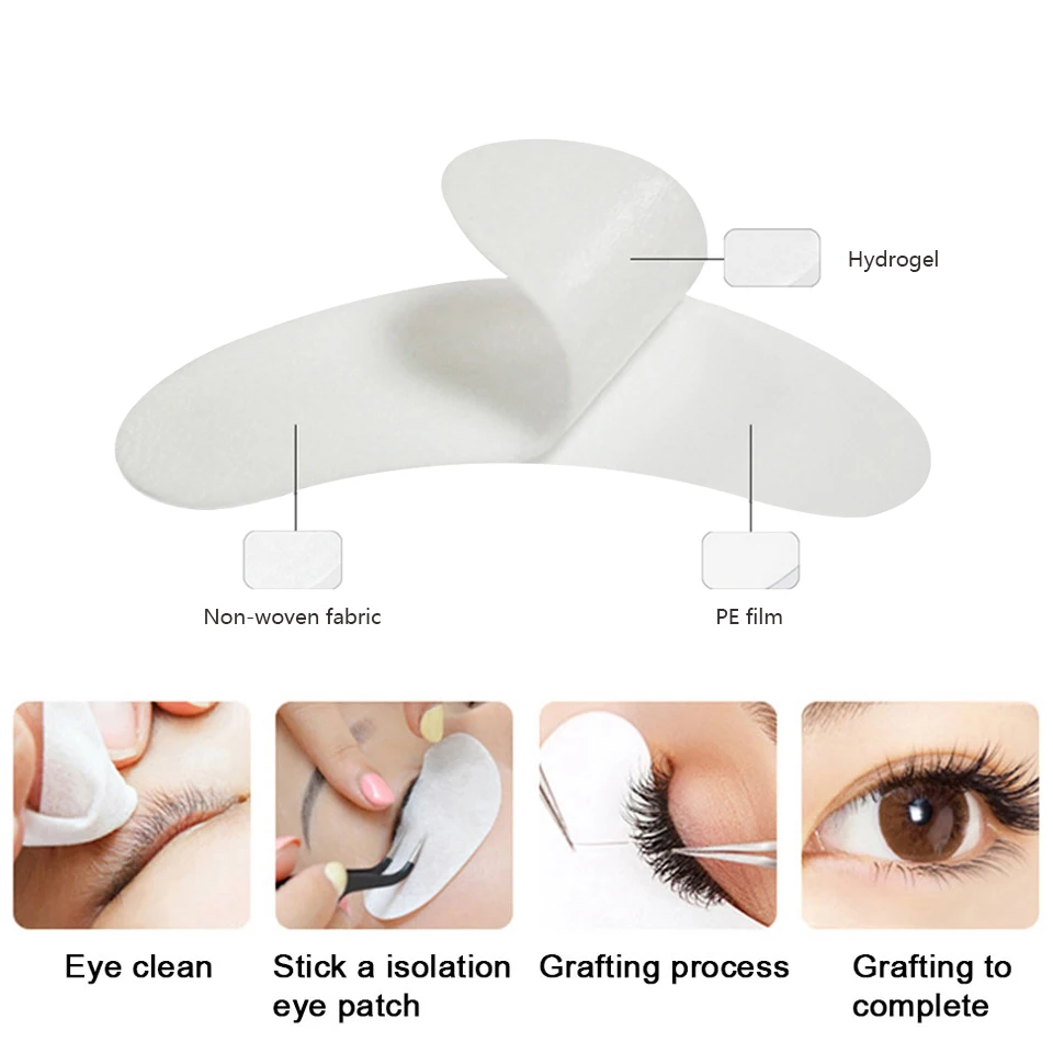 THINKSHOW 20/50/100 Pairs/Lot Eye Gel Patches for Eyelash Extension,Under Eye Paper Pads,Graft Eyelash Extension Sticker Patches