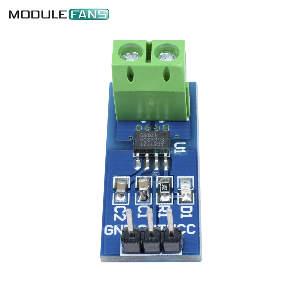 1PCS/LOT Hall Current Sensor Module ACS712 20A module for Arduino ACS712ELC-20A Pin 5V Power Indicator Board DIY