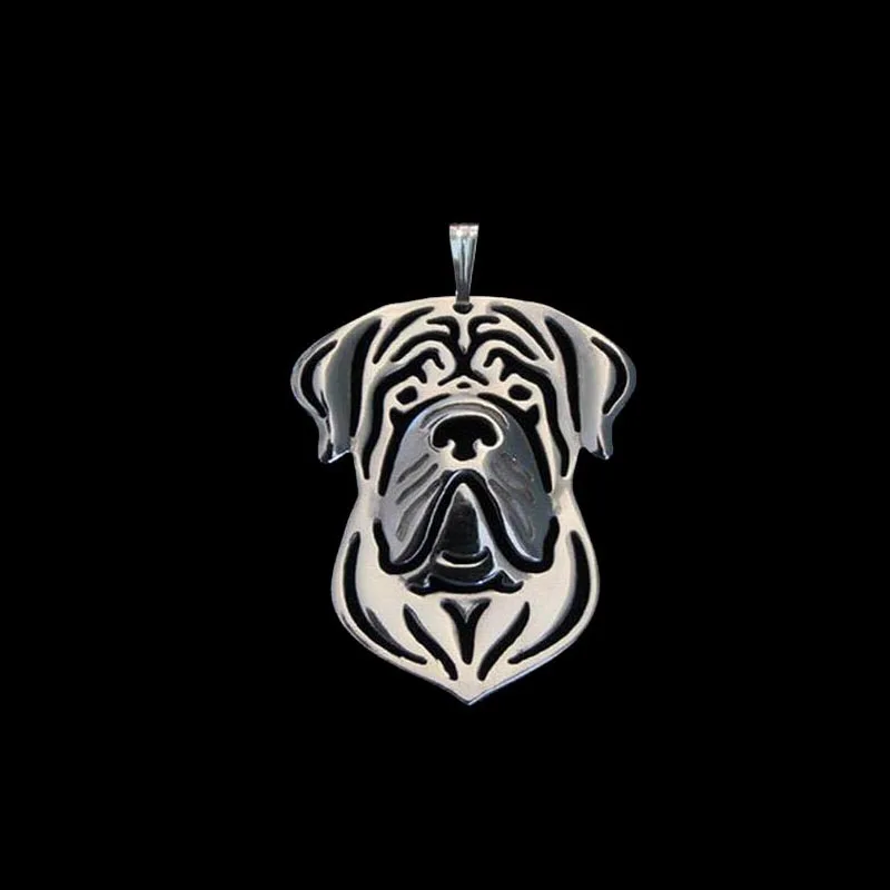 Joyería para mujer, colgantes de perro de aleación, colgantes de Metal en inglés Mastiff