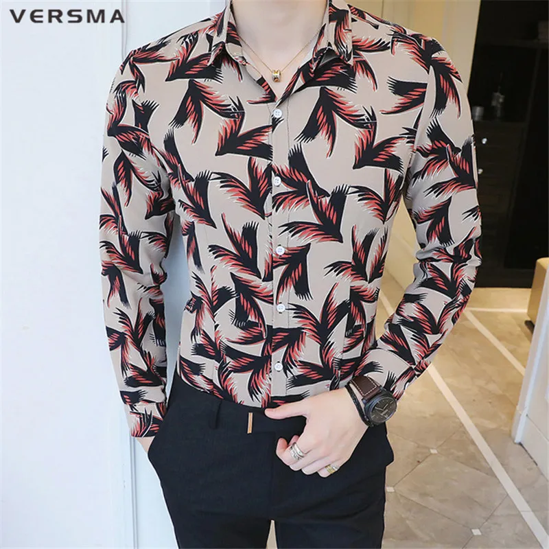 

VERSMA 2018 Korean Harajuku Ulzzang BF Flower Printed Shirts Men Women Summer Hip Hop Oversized Vintage Hawaiian Shirt Male 5XL