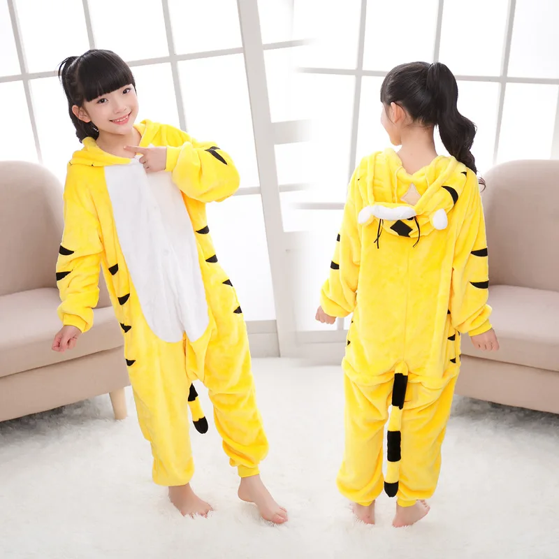 

Yellow Tiger Onesies for Children Onesie Pajamas Jumpsuit Hoodies Sleepwear For Kids