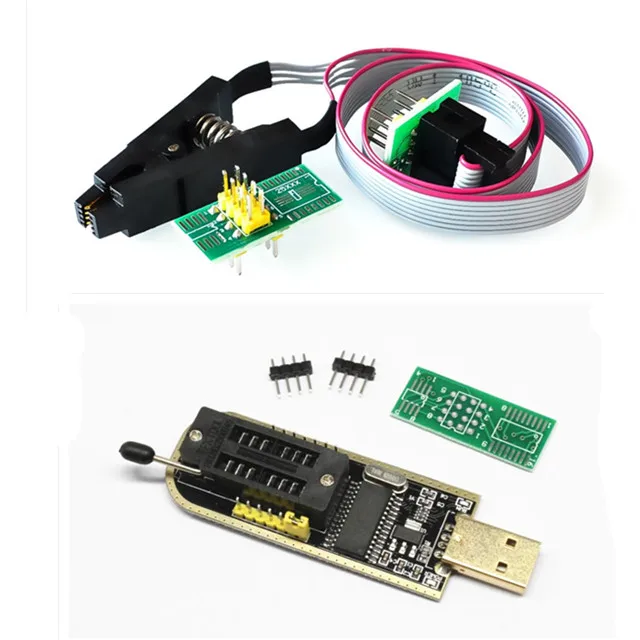 SOIC8 SOP8 Test Clip For EEPROM 93CXX / 25CXX / 24CXX + CH341A 24 25 Series EEPROM Flash BIOS USB Programmer Module