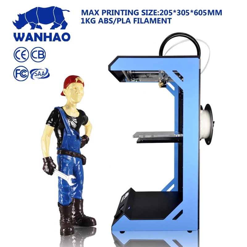 Imagem -05 - China Novo Design Desktop Fdmplapvaabs Filamento Wanhao D5s Impressora a Cores 3d Máquina com Alta Precisão e Velocidade de Impressão