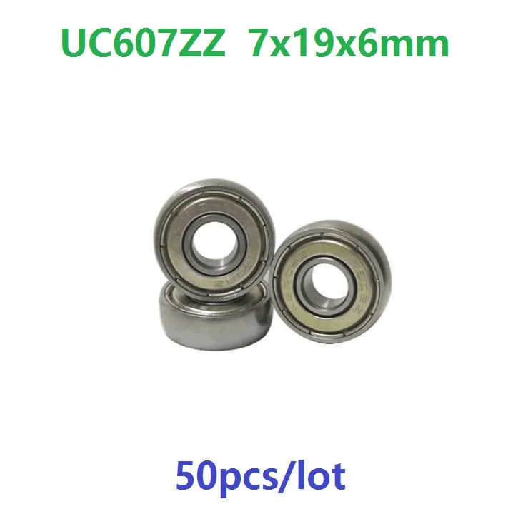 

50pcs/lot UC607ZZ 7x19x6 mm Car sliding door pulley spherical bearings arc track pulley bearing 7*19*6mm