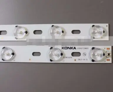 1 Pair x 42 inch LED TV Backlit Lens Strips LED42F3300DC 35016698 & 35016699 for 42'' Konka 8-LEDs