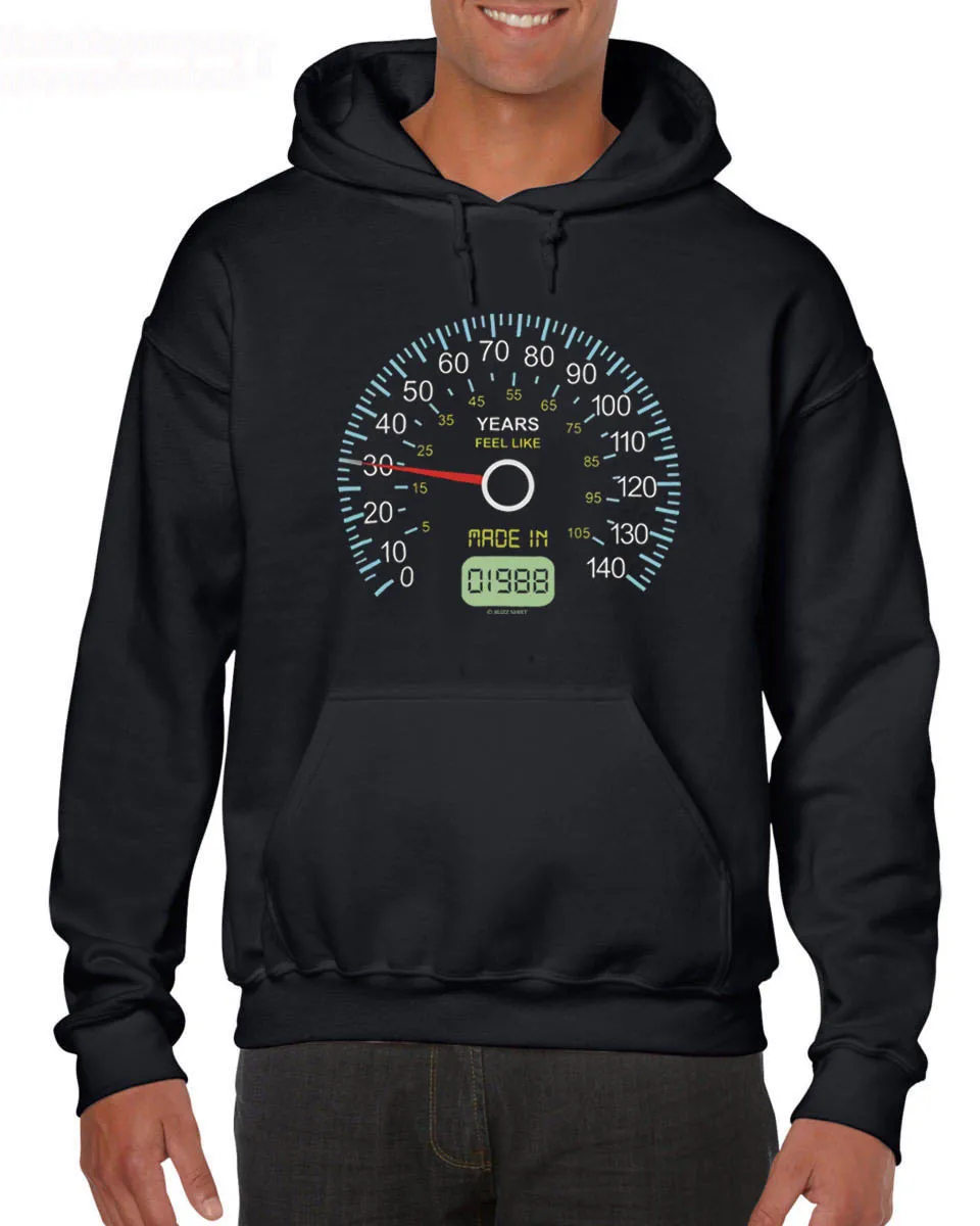 

Mens Speedometer 30Th Birthday Hoodies 30 Years Made In 1988 Funny Gift Joke 2018 O-Neck Fashion Casual Sweatshirt