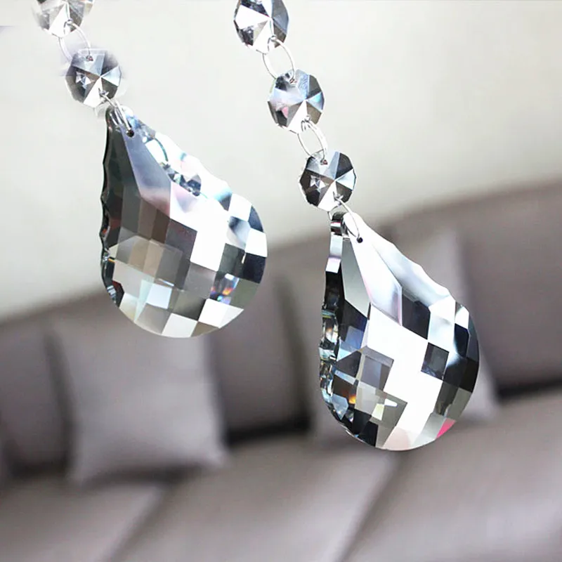 Free Shipping,144pcs/lot 50mm  transparent color crystal Faceted Prisms Glass pendant crystal prisms for Curtain home decoration