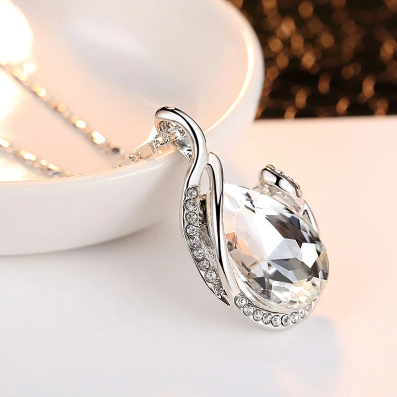 CiNily Multigems Cubic Zirconia Silver Plated Wholesale for Women Jewelry Pendant Necklace Stud Earrings Jewelry Set NT286-88