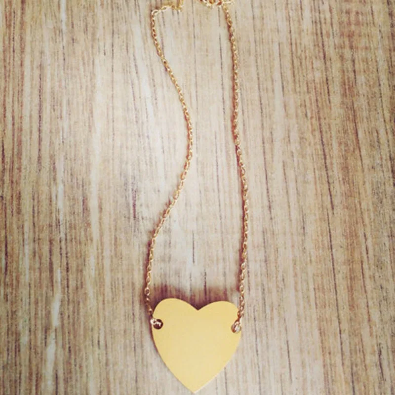 12pcs/lot fashion and contracted Delicate golden peach heart necklace romantic lady  gift