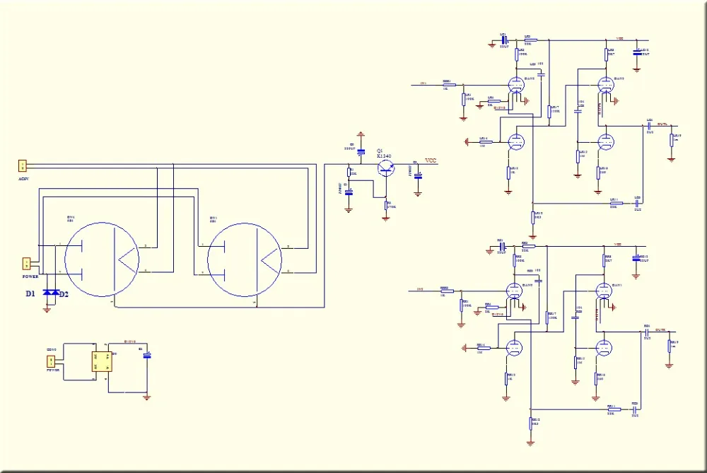 Placa de preamplificador de tubo 12AU7 + 6Z4, circuito Marantz 7 DE REFERENCIA, 155x122MM
