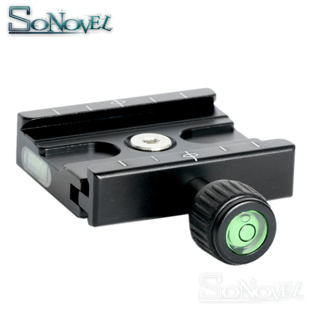 60x38 มิลลิเมตร QR-60 Quick release Clamp Adapter กับ Gradienter สำหรับขาตั้งกล้องขาตั้งกล้อง Arca Swiss RRS Wimberley