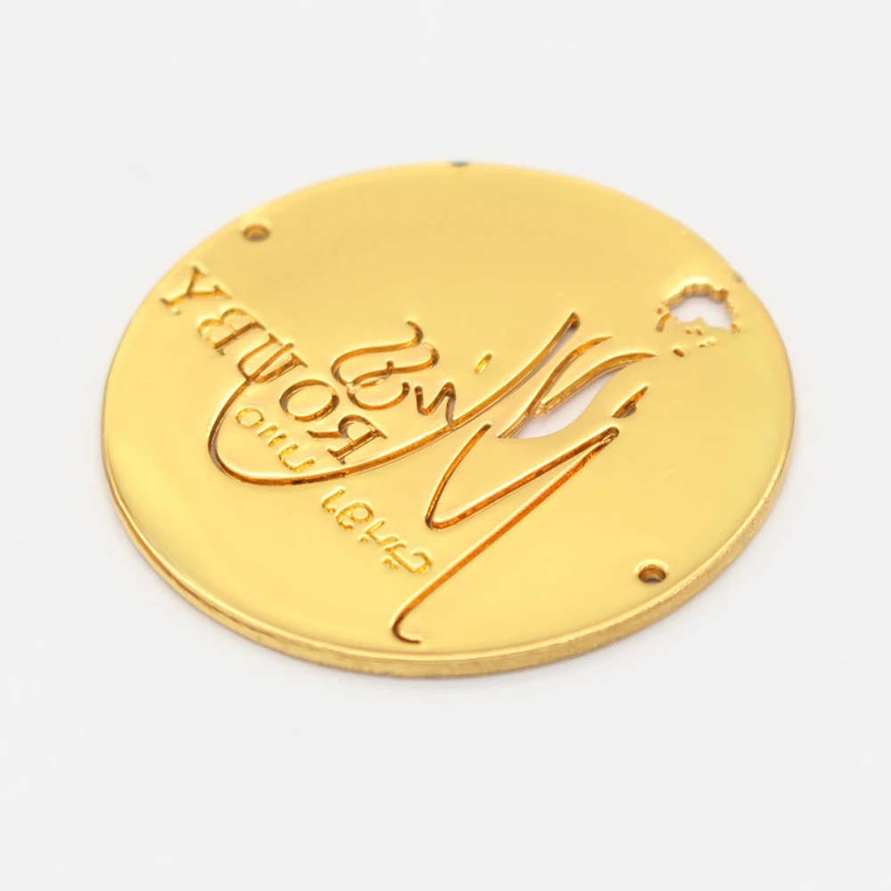 Custom Logo Name Plate Labels For Heel For Shoes Customized Handmade Sewing Metal Tags Customize Metal Name For Clothes Tag