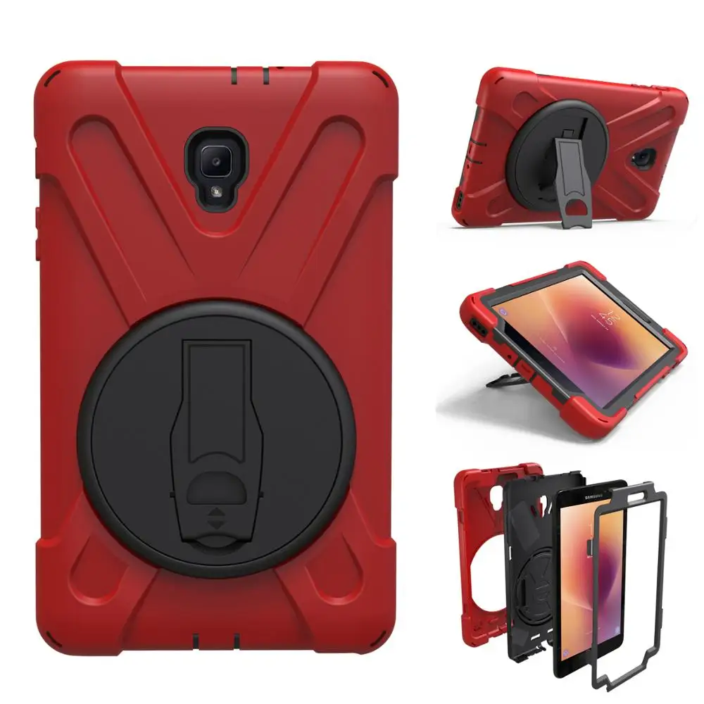 Armor Coque For Samsung Galaxy Tab A 8.0 2017 SM-T380 T385 Hand Strap 360 Rotation Stand Case Cover for Samsung T380 T385 Case