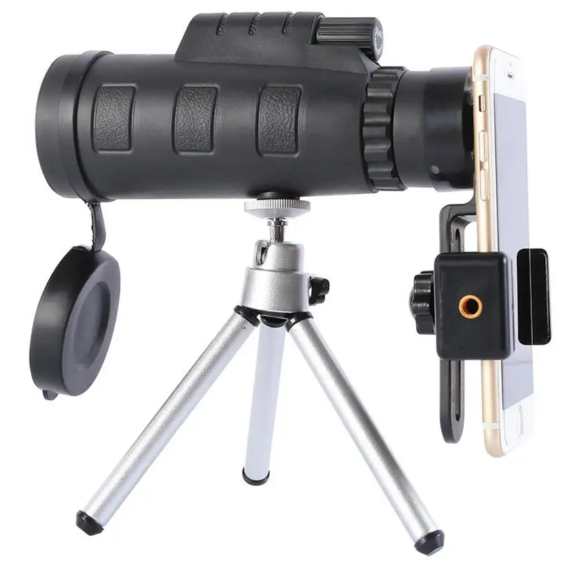 10 Times Concert mobile phone Camera Handset Clip Clamp Tripod Outdoor Zoom Adjustable Birdwatching Monocular Telescope