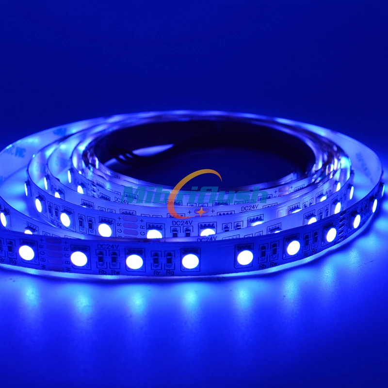 High Brightness RGBW 4IN1 IP20 led strip 60leds/M 19.2W/M SMD5050 Epistar Chip 12MM PCB Colour Changing Non Waterproof