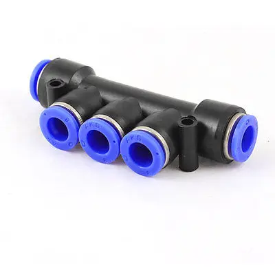 

Air Pneumatic PK-04 4mm PK-06 6mm PK-08 8mm PK-10 10mm PK-12 12mm 5 Ports Push in Connector Quick Fittings Adapter